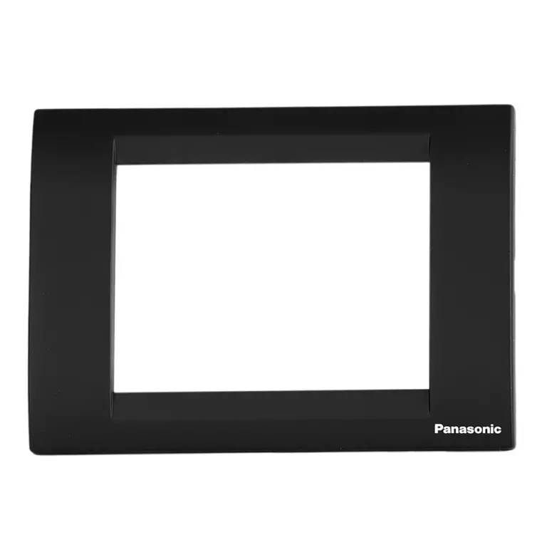 Panasonic 3M plate with mounting frame Black Roma