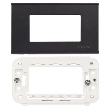 Panasonic 3M plate with mounting frame black Wide