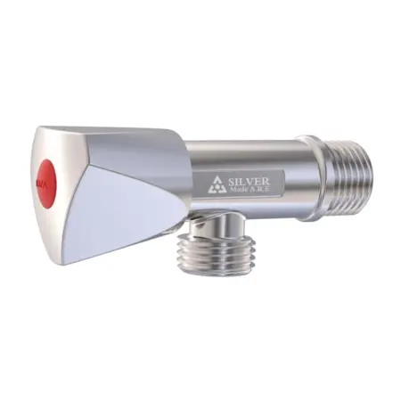 Plaza brass angle valve silver 60101109