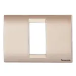 Panasonic 1M plate with mounting frame Champagne Roma