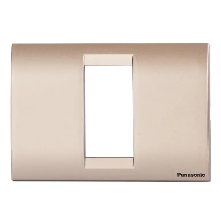 Panasonic 1M plate with mounting frame Champagne Roma