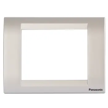 Panasonic 3M plate with mounting frame Silver Roma