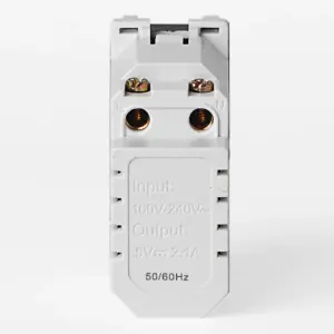 بريزة USB مفرد 2.1 امبير أسود