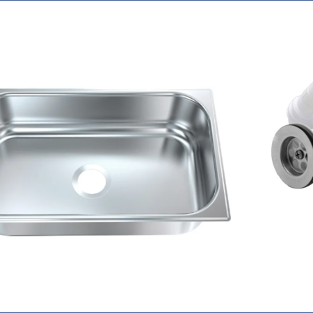 Plaza galaxy stainless steel kitchen sink 44 x 71 with Drain 602020304