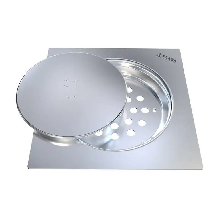 Plaza stainless steel pop up floor drain 15-15 crystal touch 60204009