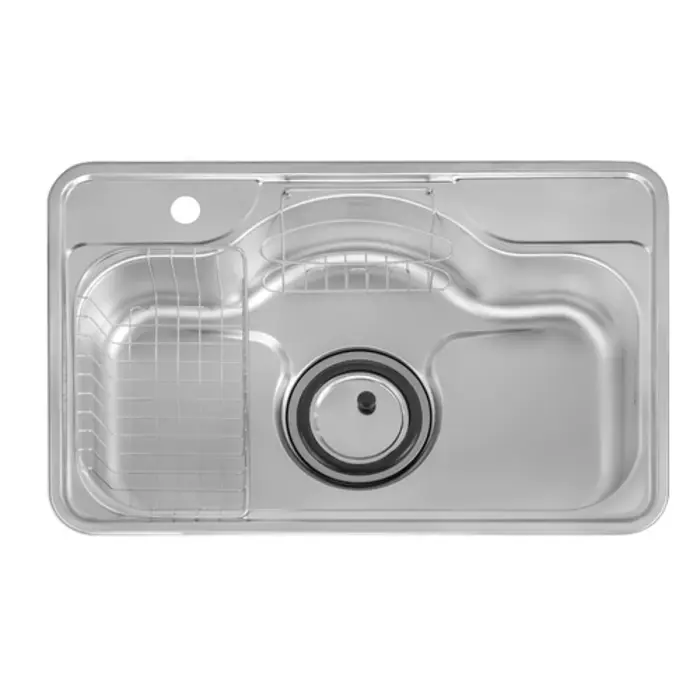 Hans Kitchen Sink 75 Cm With Movable Strainer, Soap Dispenser ,CDIC750 EXTRA