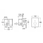 Roca Carelia Shower Mixer With Diverter ,A5A0C8AC0K