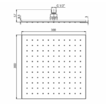 Duravit Over head shower 300×300 mm chrome