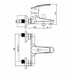 Duravit Single lever bath mixer Lago chrome