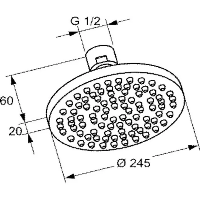 Kludi Rak Head Shower 245mm Rose Gold ,RAK12014.RG1