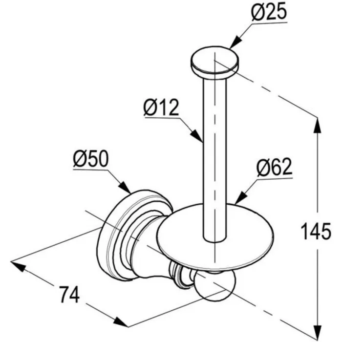 Kludi Rak Paper Roll Holder Chrome ,RAK25015