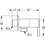 Kludi Rak QT Angle Valve Chrome ,RAK14013